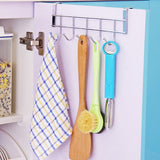 Steel Cabinet Hanger – Over the Door 5 Hook Organizer Rack
