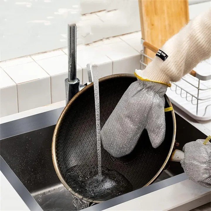 Steel Heavy-Duty PVC Waterproof Gloves