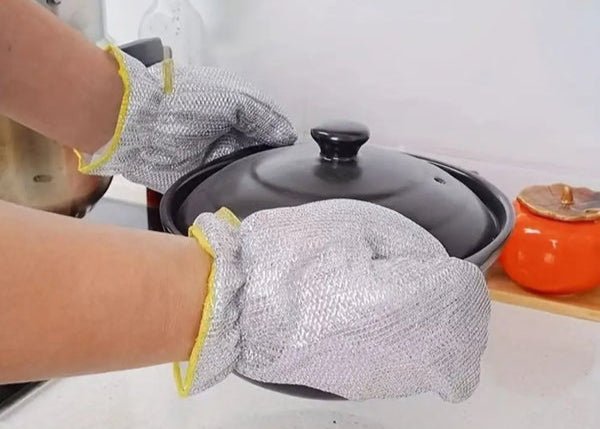 Steel Heavy-Duty PVC Waterproof Gloves