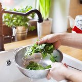 Stainless Steel Kitchen Fruit Vegetable Washing Basket, Steel Washing Filter Strainer, Micro Perforated Colander Draining, Handheld Spider Strainer