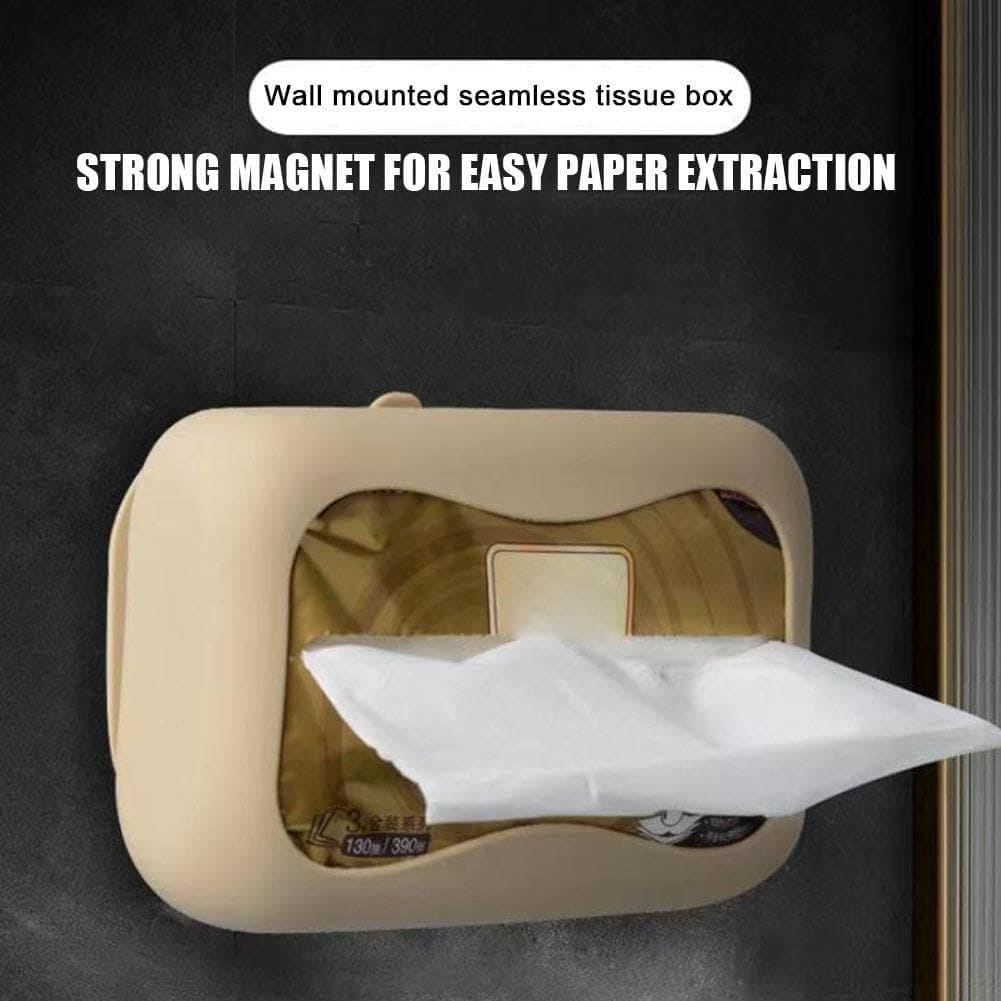 Silicone Tissue Holder Cover, Suction Cup Napkin Storage Cover, Punch Free Tissue Box With Sucker, Foldable Square Napkin Tissue Cover, Universal Refillable Rectangle Tissue Dispenser