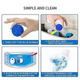 Set Of 10 Blue Bubble Toilet Cleaner, Automatic Flushing Toilet Bowl Cleaner, Toilet Cleaning Tablets, Yellow Dirt Toilet Cleaning Tool, Bathroom Cleaning Ball Tablets, Home Deodorizer Toilet Cleaner
