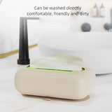 Silicone Tissue Holder Cover, Suction Cup Napkin Storage Cover, Punch Free Tissue Box With Sucker, Foldable Square Napkin Tissue Cover, Universal Refillable Rectangle Tissue Dispenser