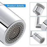 Universal Splash Filter Faucet, 720° Swivel Faucet Spray Head, Rotatable Extension Faucet Filter Nozzle, Kitchen Bathroom Pressurized Extension Foaming Faucet, Swivel Sink Chrome Faucet Aerator for Face, Eyewash, and Gargle
