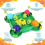 Hungry Turtle Board Toy, Turtle Snatching Bean Ball Table Game, Kids Desktop Competitive Game, Multiplayer Competitive Race Toy, Children's Little Turtle Eating Beans Toy, Creative Launchers Game