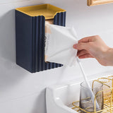 Funky Facial Tissue Box, Wall Mounted Napkin Holder, Self Adhesive Simple Paper Shelf, Nordic Luxury Tissue Box, Rectangular Plastic Tissue Paper Holder, Tissue Storage Box with Storage Shelf, Folded Hand Towel Dispenser