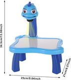 Children LED Projector Art Drawing Table Toy, Kids Painting Board Desk, Crafts Interactive Educational Learning Paint Tool, Trace and Draw Projector Toy with Light & Music, Track and Draw Learning Sketch Projector Desktop, Kid Toy Painting Drawing Table