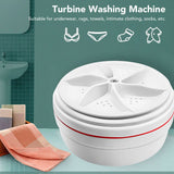 2 in 1 Ultrasonic Turbo Washing Machine, Portable Travel Washer, Air Bubble And Rotating Mini Ultrasonic Washing Machine,  Portable Removes Dirt Washer, USB Cable Machine for Travel