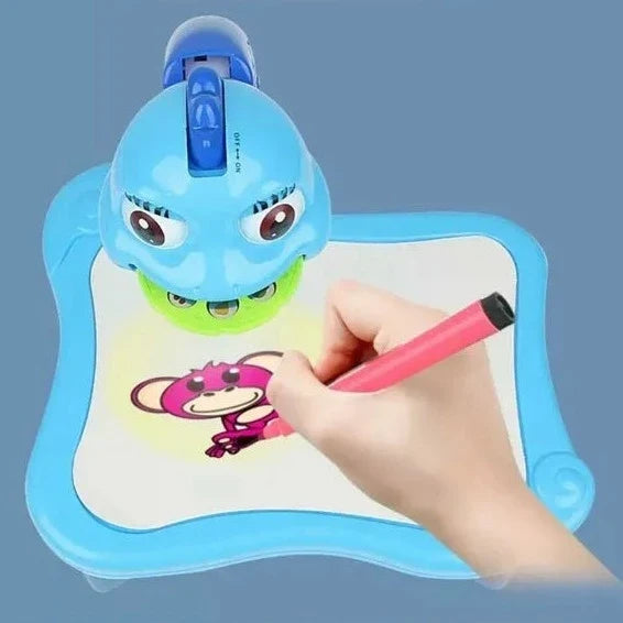 Children LED Projector Art Drawing Table Toy, Kids Painting Board Desk, Crafts Interactive Educational Learning Paint Tool, Trace and Draw Projector Toy with Light & Music, Track and Draw Learning Sketch Projector Desktop, Kid Toy Painting Drawing Table