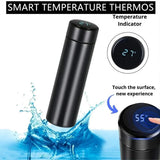 Smart Water Bottle with LED Temperature Display – Stainless Steel Flask – 500ML