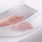 Set Of 10 Disposable Toilet Seat Cover, Non-woven Fabric Toilet Mat Seat Cover, Travel Camping Bathroom Accessories, Bathroom Toilet Paper Pack, Individually Wrapped Toilet Seat Cushion, Premium Elastic Strap Toilet Seat Cover