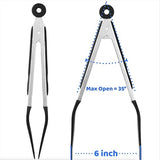 Silicone Non Stick Food Tong, Silicone Food Meat Salad Clamp, BBQ Bread Serving Cooking Clip, Foldable Barbecue Baking Tongs, Nylon Shank Dessert Tweezer Cooking Clamp, Heat-Resistant Bread Steak Serving Clips