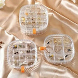 Transparent Crystal Jewelry Organizer – Elegant Storage Box for Rings, Earrings & Accessories