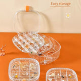 Transparent Crystal Jewelry Organizer – Elegant Storage Box for Rings, Earrings & Accessories