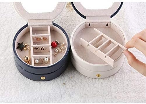Travel Jewelry Box Mini (Round Shape) – Compact Portable Jewelry Organizer
