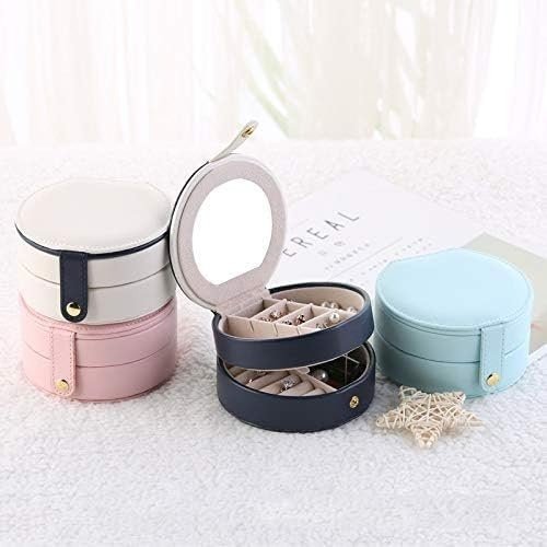 Travel Jewelry Box Mini (Round Shape) – Compact Portable Jewelry Organizer