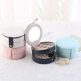 Travel Jewelry Box Mini (Round Shape) – Compact Portable Jewelry Organizer