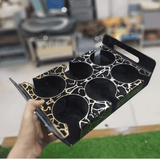 6 Slot Glass Holder Tray, Acrylic Glass Serving Tray, 6 Slot Tray with Cutout Handles, Cup Display for Kitchenware