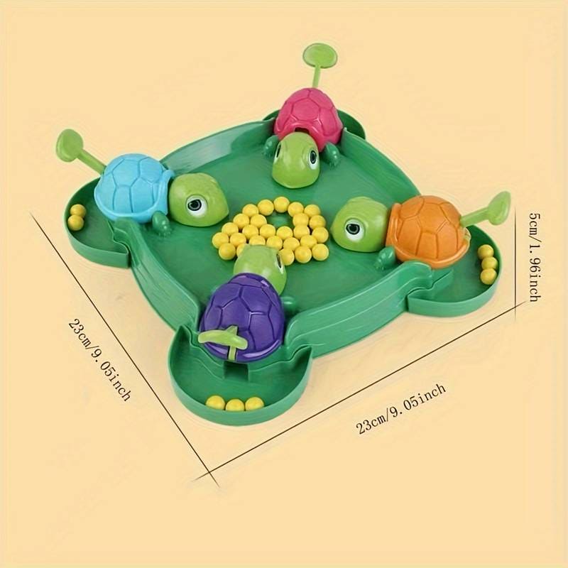 Hungry Turtle Board Toy, Turtle Snatching Bean Ball Table Game, Kids Desktop Competitive Game, Multiplayer Competitive Race Toy, Children's Little Turtle Eating Beans Toy, Creative Launchers Game
