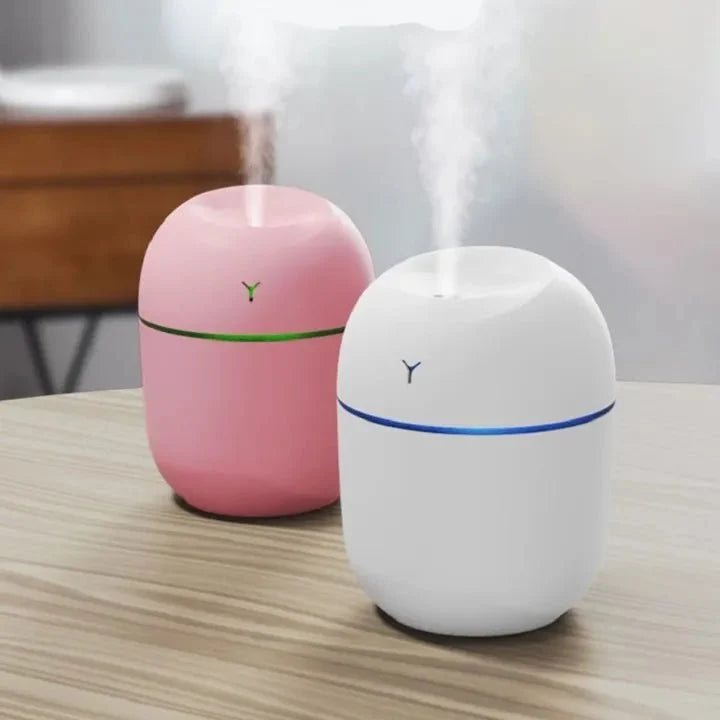 USB Portable Air Humidifier | 3‑in‑1 Cool Mist Humidifier with Silent Mode & LED Light