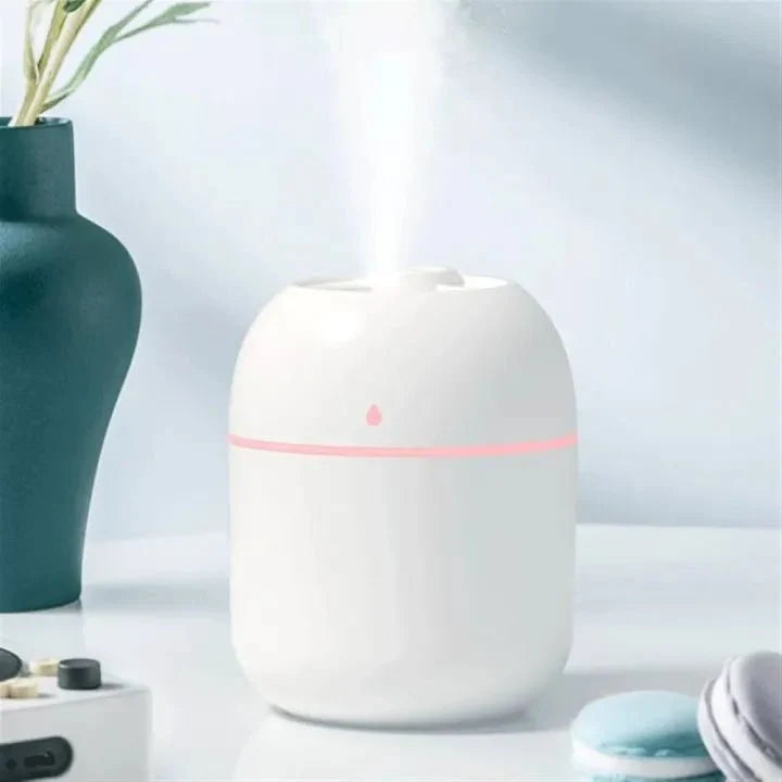 USB Portable Air Humidifier | 3‑in‑1 Cool Mist Humidifier with Silent Mode & LED Light