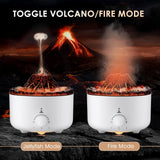 Volcano Aroma Humidifier, Flame Humidifier with Night Light Lamp, Ultrasonic RC Jellyfish Aroma Diffuser, 2 In 1 Essentials Air Freshener, Essential Oils Perfume Blower, Electric Home Freshener Smoke