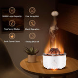 Volcano Aroma Humidifier, Flame Humidifier with Night Light Lamp, Ultrasonic RC Jellyfish Aroma Diffuser, 2 In 1 Essentials Air Freshener, Essential Oils Perfume Blower, Electric Home Freshener Smoke