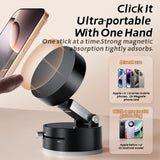 Vacuum Suction Magnetic Mobile Holder | Strong Dashboard Phone Mount | Adjustable Foldable Car & Home Phone Stand