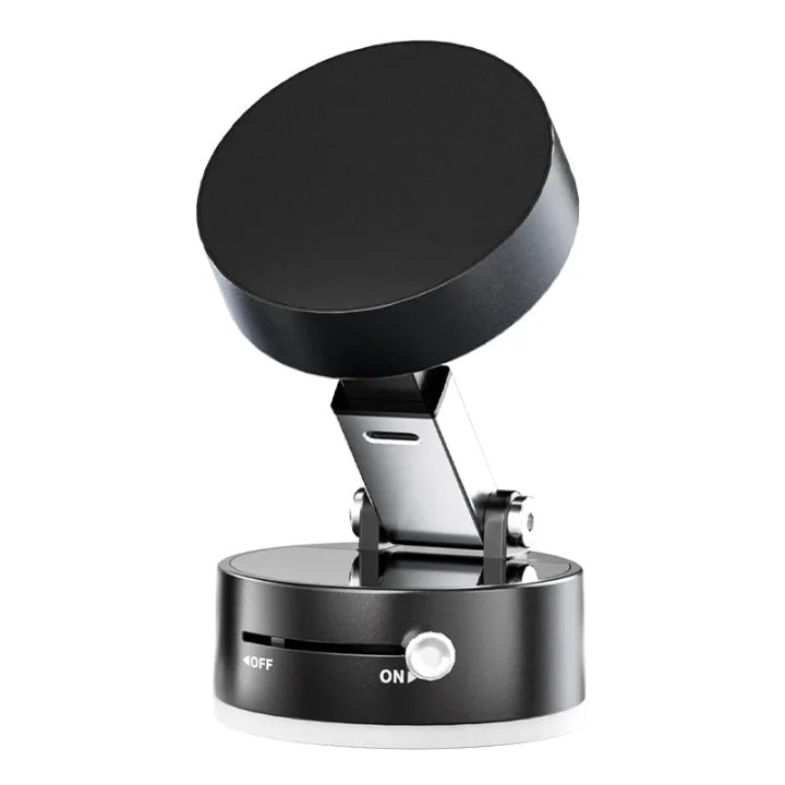 Vacuum Suction Magnetic Mobile Holder | Strong Dashboard Phone Mount | Adjustable Foldable Car & Home Phone Stand