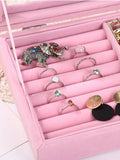 Velvet Ring and Earrings Organizer – Elegant Jewelry Storage Box