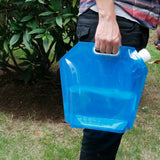 10L Water Pouch, Foldable Water Tank, Portable Outdoor Water Bag, Collapsible Water Bucket, Plastic Water Carrier, Camping Folding Canister, Car Water Container, Multipurpose Liquid Storage Container
