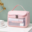 Clamshell Makeup Travel Bag, Washday Beauty Bag, Portable Transparent Makeup Bag, Female Shower Wash Bag, Multipurpose Women Cosmetic Bag, PVC Waterproof Handbags, Travel Toiletry Washbag With Zipper