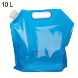 10L Water Pouch, Foldable Water Tank, Portable Outdoor Water Bag, Collapsible Water Bucket, Plastic Water Carrier, Camping Folding Canister, Car Water Container, Multipurpose Liquid Storage Container