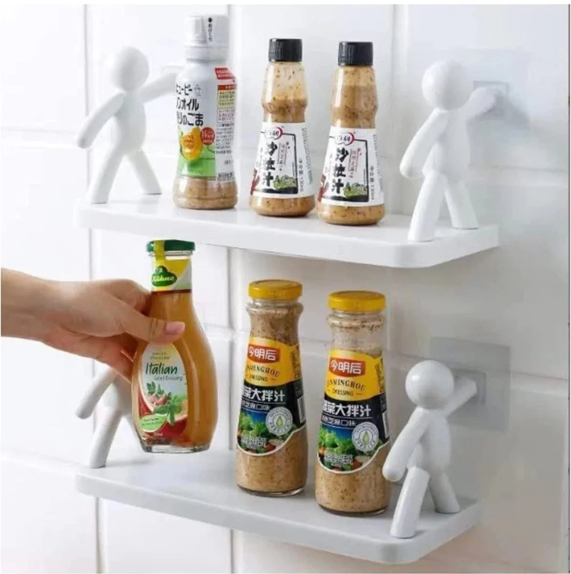 Wall Hanging Shelf Punch Free Humanoid Storage Shelf