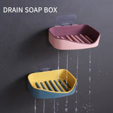 Wall Mounted Double Layer Soap Holder (Pack of 2) | Self-Adhesive Drain Soap Dish