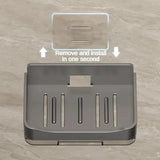 Wall Mounted Soap Holder With Drain Tray