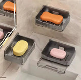 Wall Mounted Soap Holder With Drain Tray