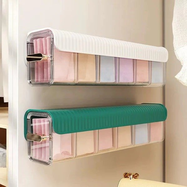 Wall Mounted Spice Storage Box – 6 Compartment Moisture-Proof Organizer