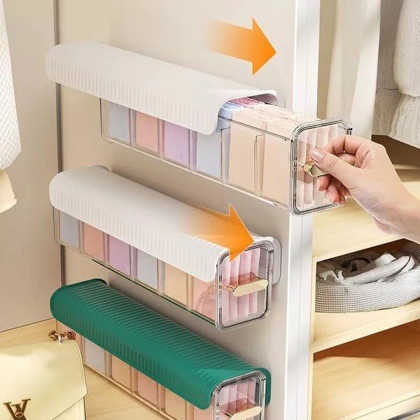 Wall Mounted Spice Storage Box – 6 Compartment Moisture-Proof Organizer