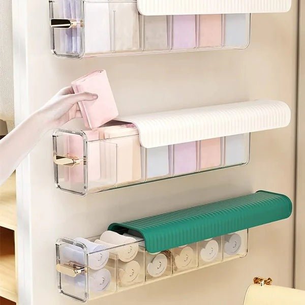 Wall Mounted Spice Storage Box – 6 Compartment Moisture-Proof Organizer