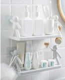 Wall Mounted Stick Man Storage Shelf – Creative Decorative Organizer