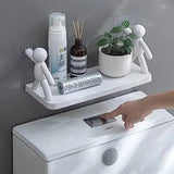 Wall Mounted Stick Man Storage Shelf – Creative Decorative Organizer