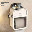 Wall Mounted Toilet Paper Holder with Drawer & Phone Shelf
