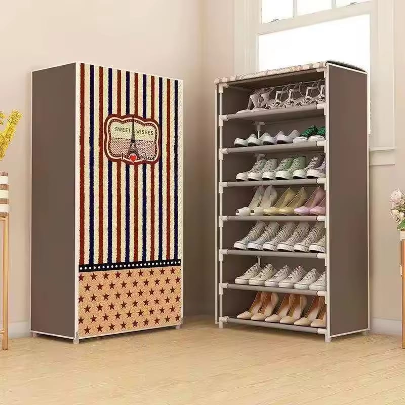 Wardrobe Style 5 Layer Printed Shoe Rack