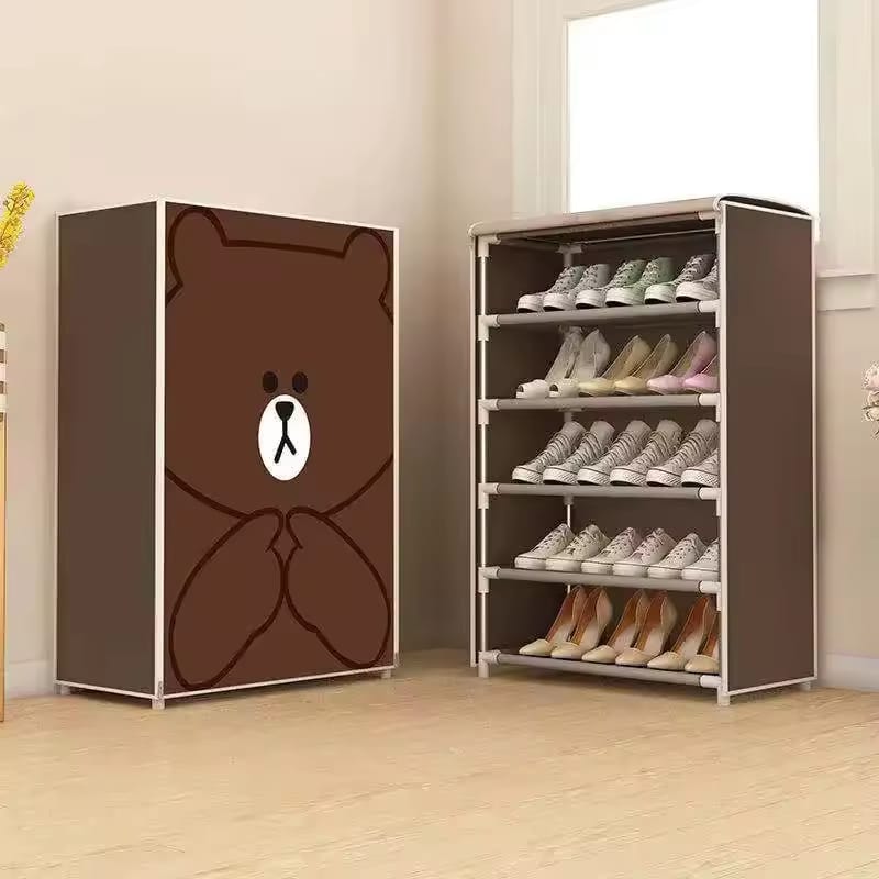Wardrobe Style 5 Layer Printed Shoe Rack