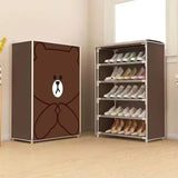 Wardrobe Style 5 Layer Printed Shoe Rack
