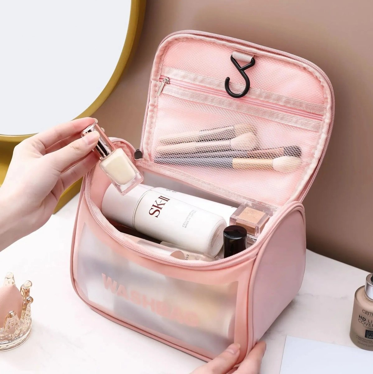 Waterproof Travel Toiletry & Cosmetic Organizer Bag