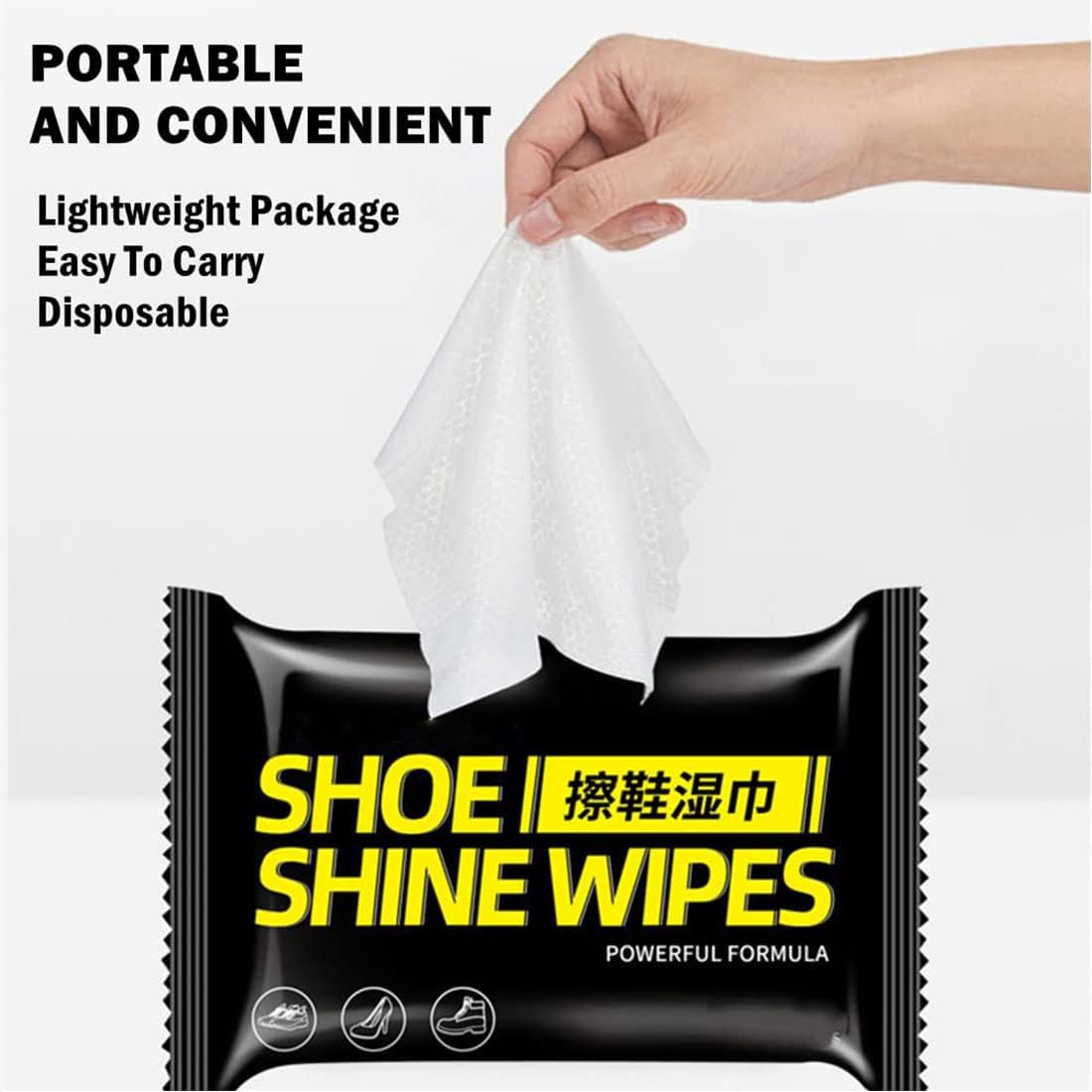 White Shoe Quick Wipes – Instant Sneaker Cleaner for Dirt & Scuff Removal