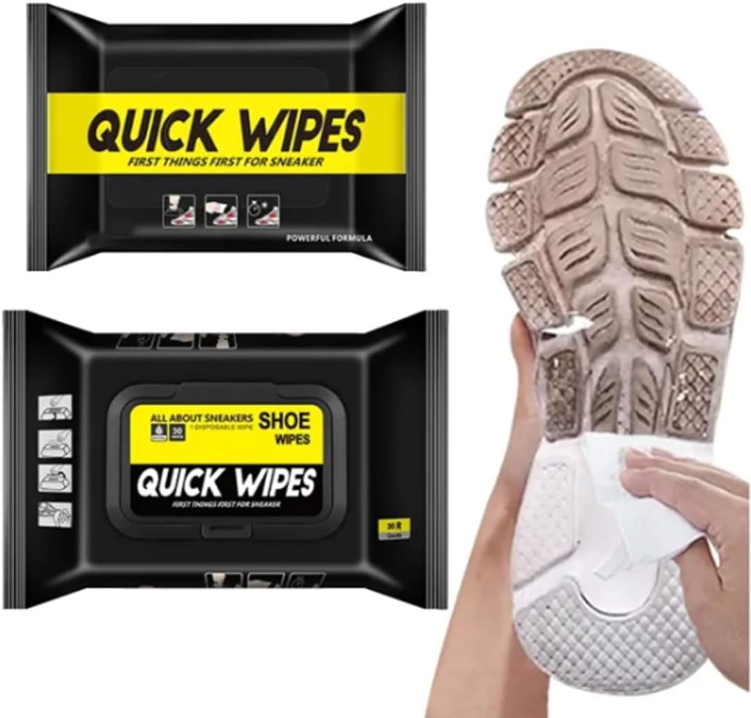 White Shoe Quick Wipes – Instant Sneaker Cleaner for Dirt & Scuff Removal