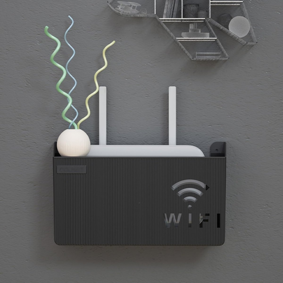 WiFi Router Storage Box – Wall Mounted Cable Organizer Cover